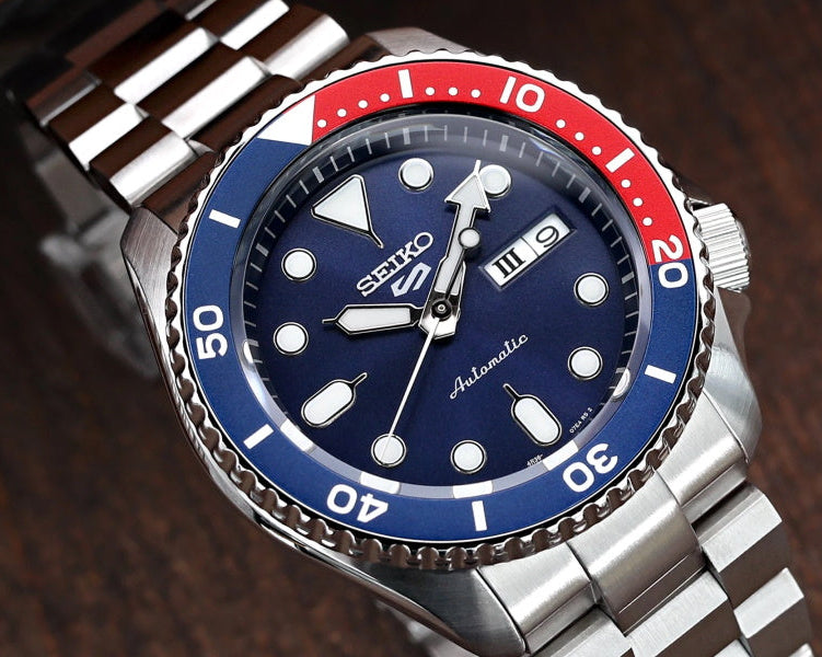Seiko 5 Sports Automatic Blue Dial Silver Steel Strap Watch For Men - SRPD53K1 wholesalehk.shop
