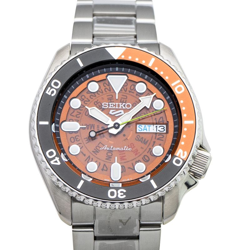 Seiko 5 Sports Sonar Special Edition Brown Dial Silver Steel Strap Watch For Men - SRPJ47K1 wholesalehk.shop