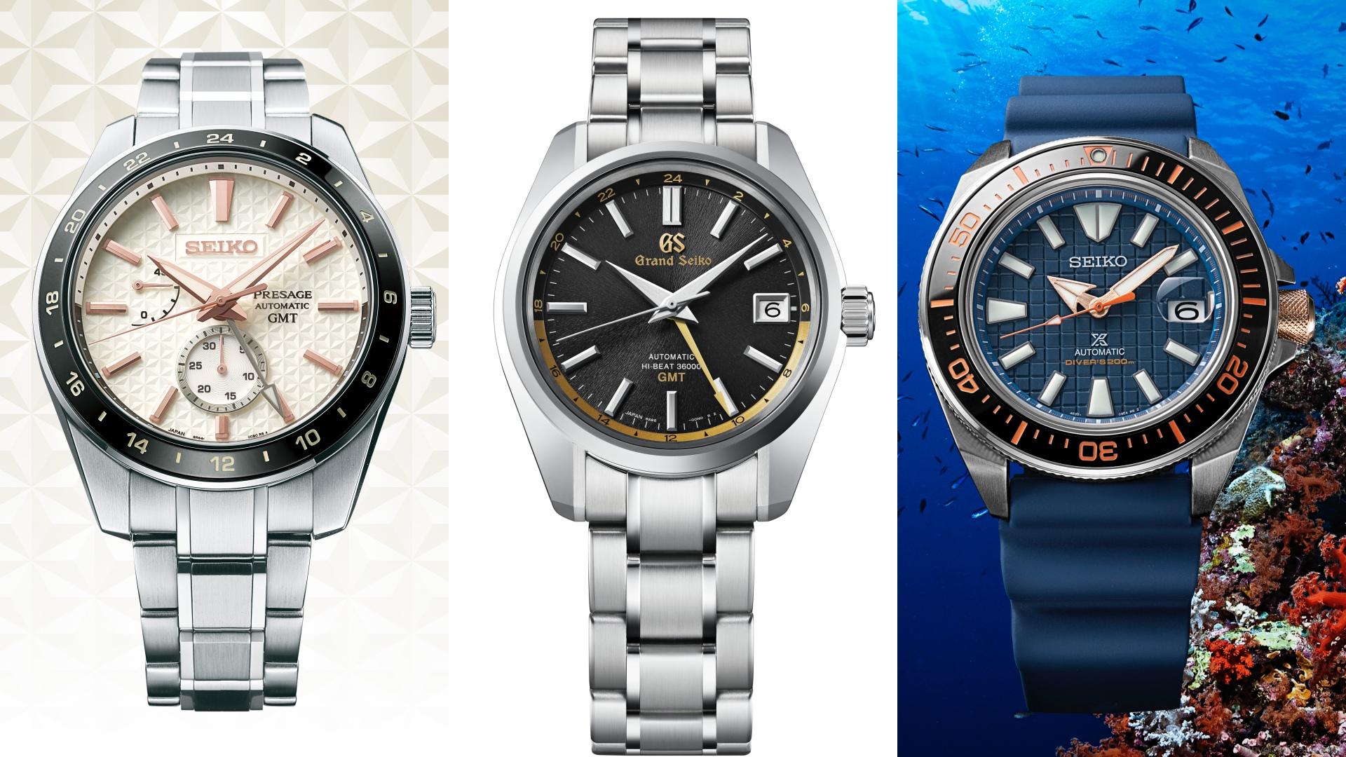 Seiko Presage Sharp Edged Series Automatic GMT Champagne Dial Silver Steel Strap Watch For Men - SPB273J1 wholesalehk.shop