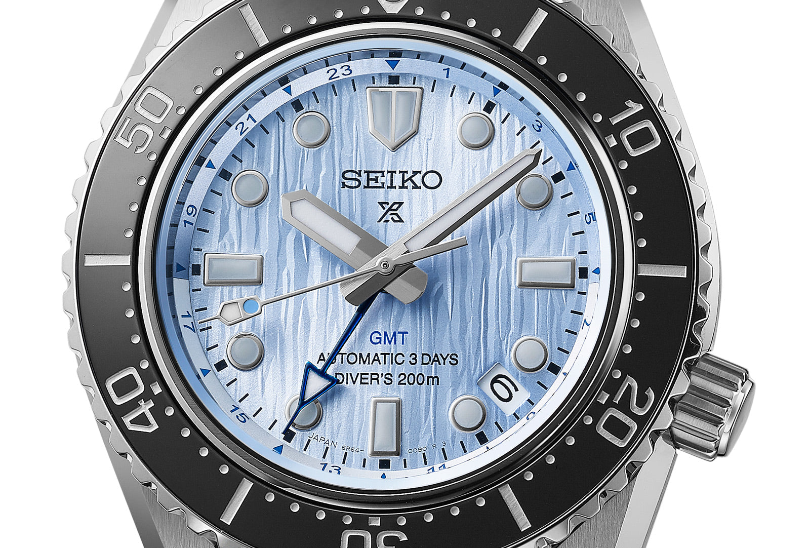 Seiko Prospex Limited Edition Automatic GMT Glacier Blue Dial Silver Steel Strap Watch For Men - SPB385J1 wholesalehk.shop