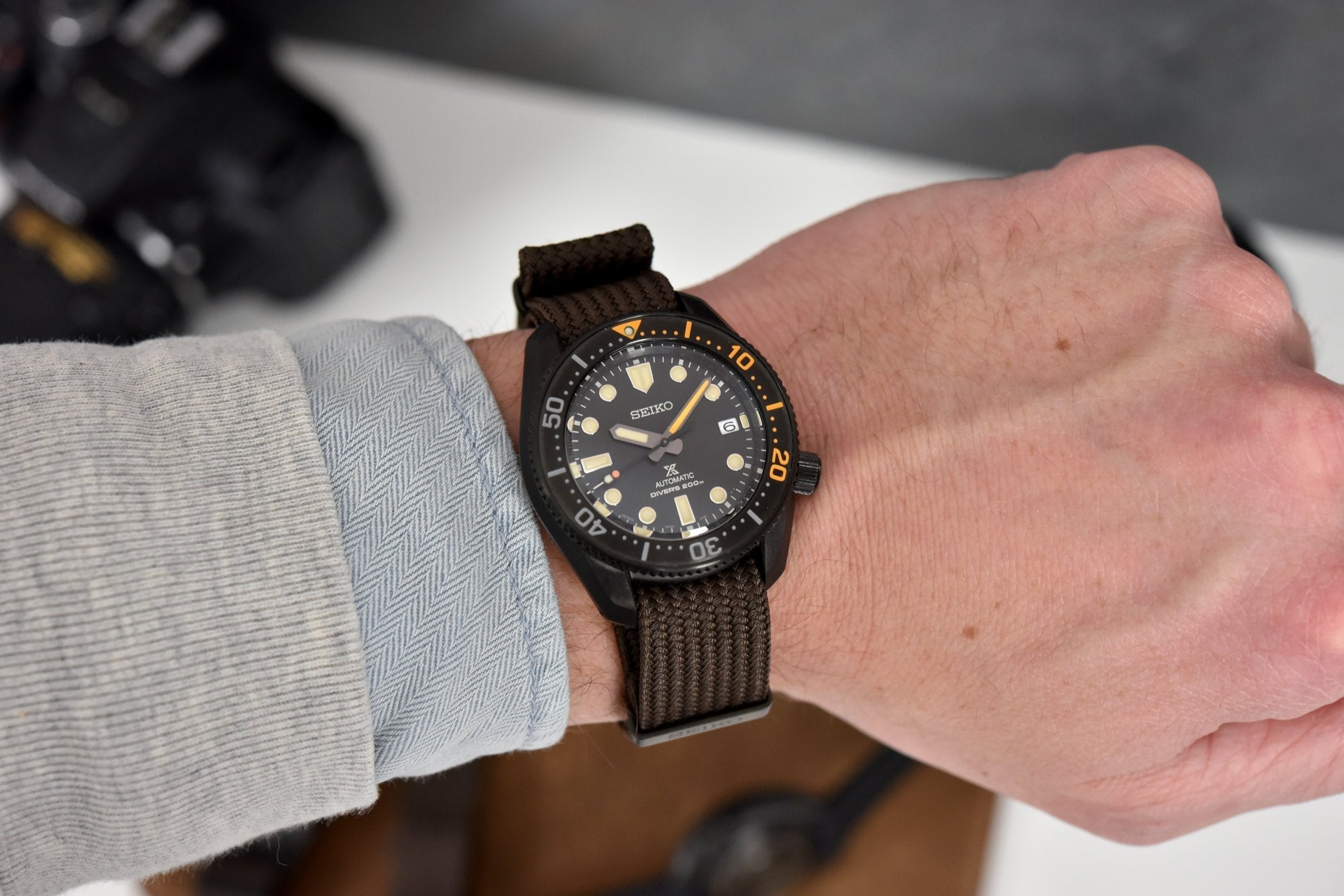 Seiko Prospex Black Series 1965 Limited Edition Black Dial Brown NATO Strap Watch For Men - SPB253J1 wholesalehk.shop