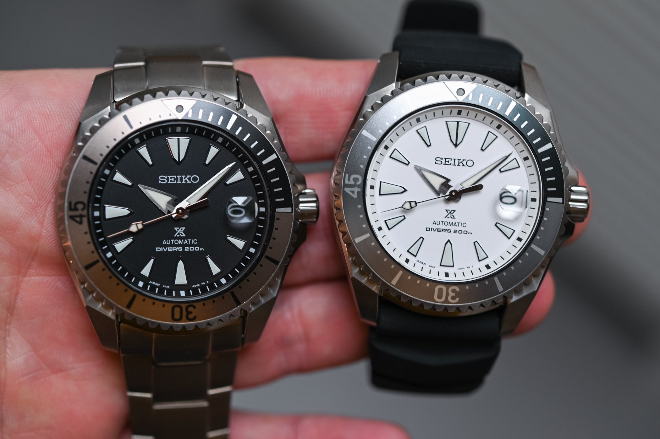 Seiko Shogun Prospex Titanium Divers Automatic White Dial Black Rubber Strap Watch For Men - SPB191J1 wholesalehk.shop