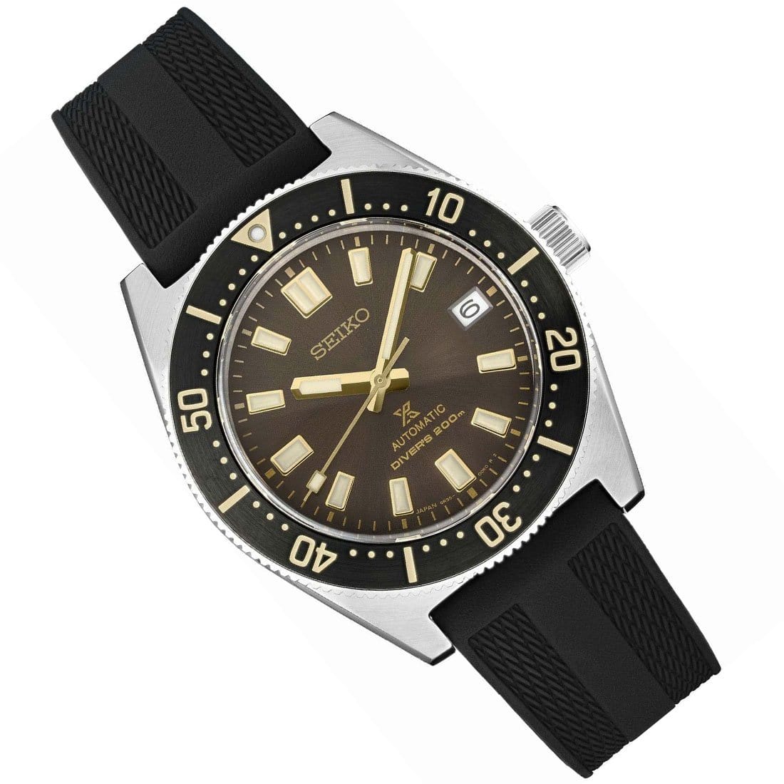 Seiko Prospex 1965 Diver's Modern Re-Interpretation Automatic Brown Dial Black Rubber Strap Watch For Men - SPB147J1 wholesalehk.shop