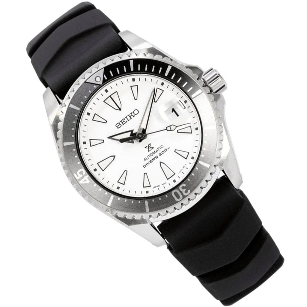 Seiko Shogun Prospex Titanium Divers Automatic White Dial Black Rubber Strap Watch For Men - SPB191J1 wholesalehk.shop