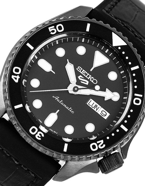 Seiko 5 Sport Automatic Black Dial Black Silicone Strap Watch For Men - SRPD65K3 wholesalehk.shop