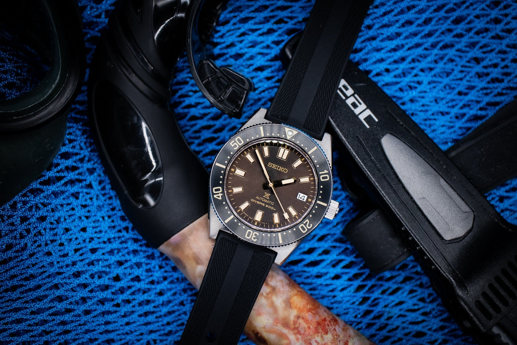 Seiko Prospex 1965 Diver's Modern Re-Interpretation Automatic Brown Dial Black Rubber Strap Watch For Men - SPB147J1 wholesalehk.shop