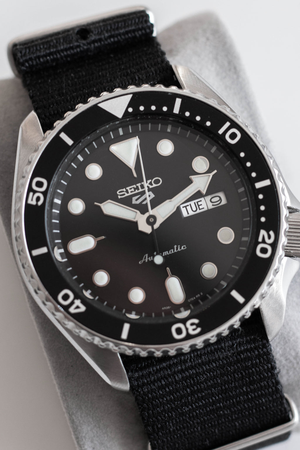 Seiko 5 Sports SKX Automatic Black Dial Black NATO Strap Watch For Men - SRPD55K3 wholesalehk.shop