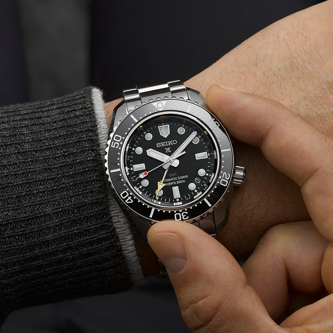 Seiko Prosprex Dark Depths GMT Automatic Black Dial Silver Steel Strap Watch For Men - SPB383J1 wholesalehk.shop