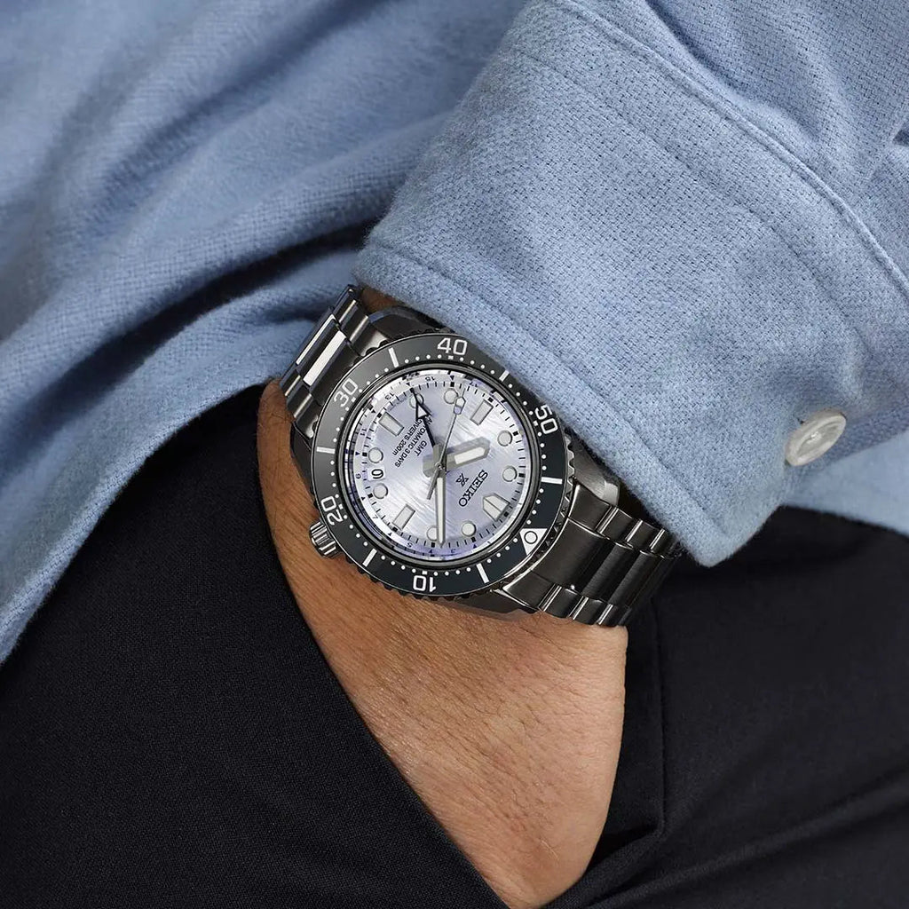 Seiko Prospex Limited Edition Automatic GMT Glacier Blue Dial Silver Steel Strap Watch For Men - SPB385J1 wholesalehk.shop
