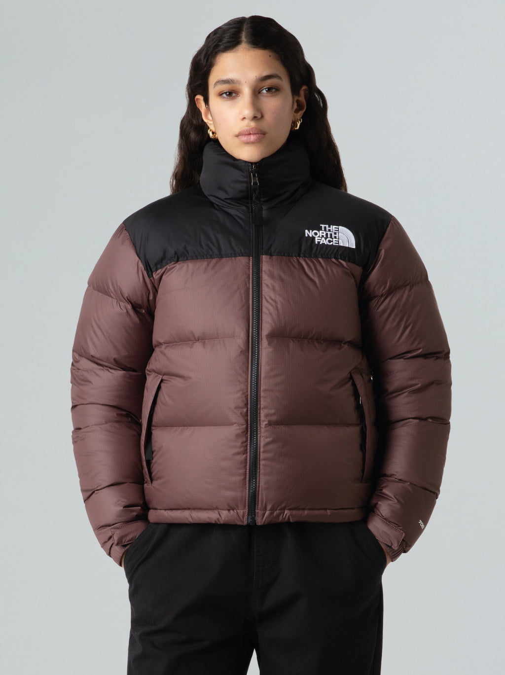 2026 New Arrival Giacca Retro Nuptse Squadrato da Donna Viola wholesalehk.shop