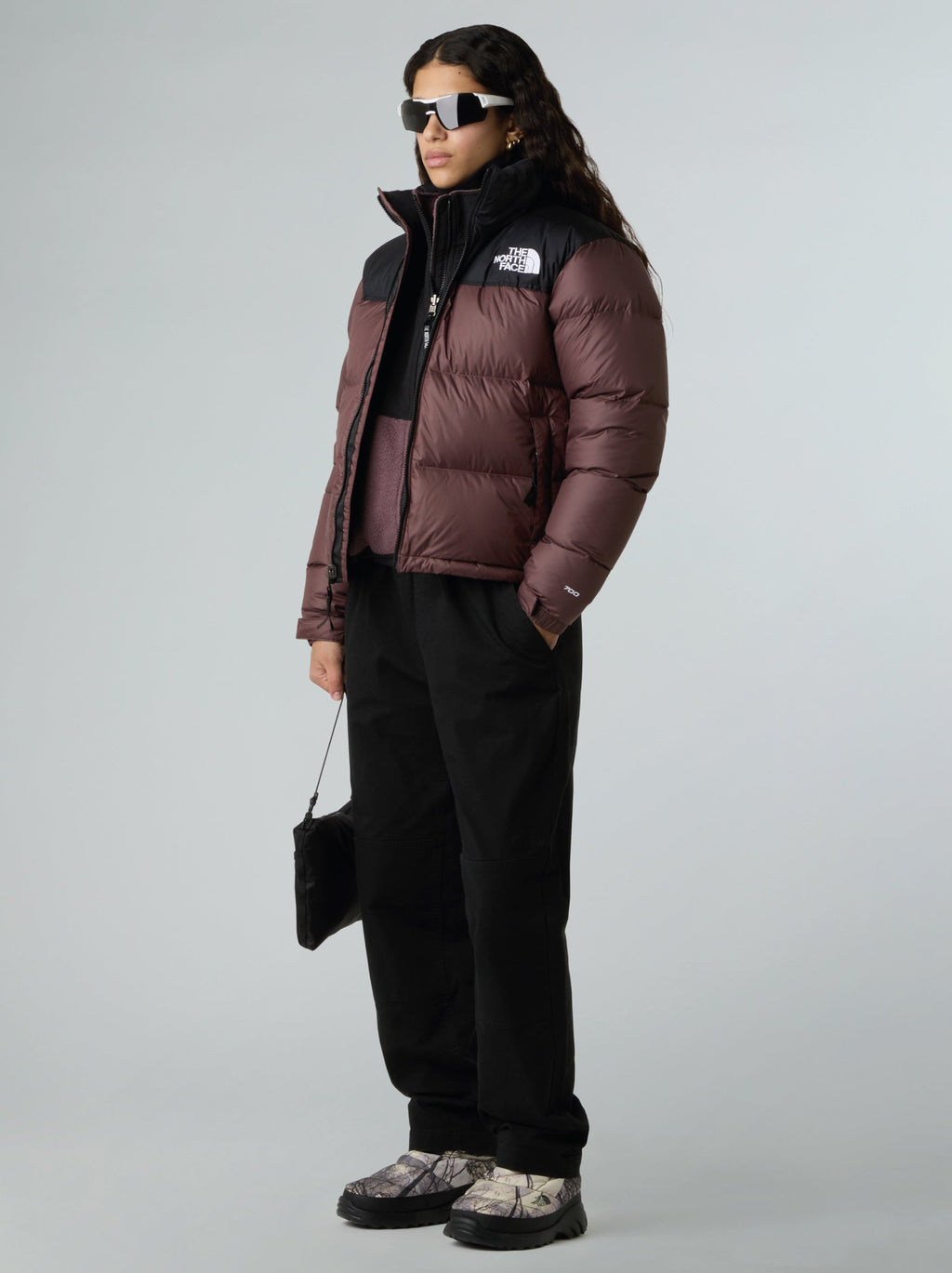 2026 New Arrival Giacca Retro Nuptse Squadrato da Donna Viola wholesalehk.shop