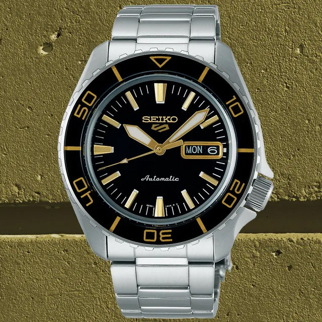 Seiko 5 Sport Automatic SKX Series Black Dial Silver Steel Strap Watch for Men - SRPK99K1 wholesalehk.shop