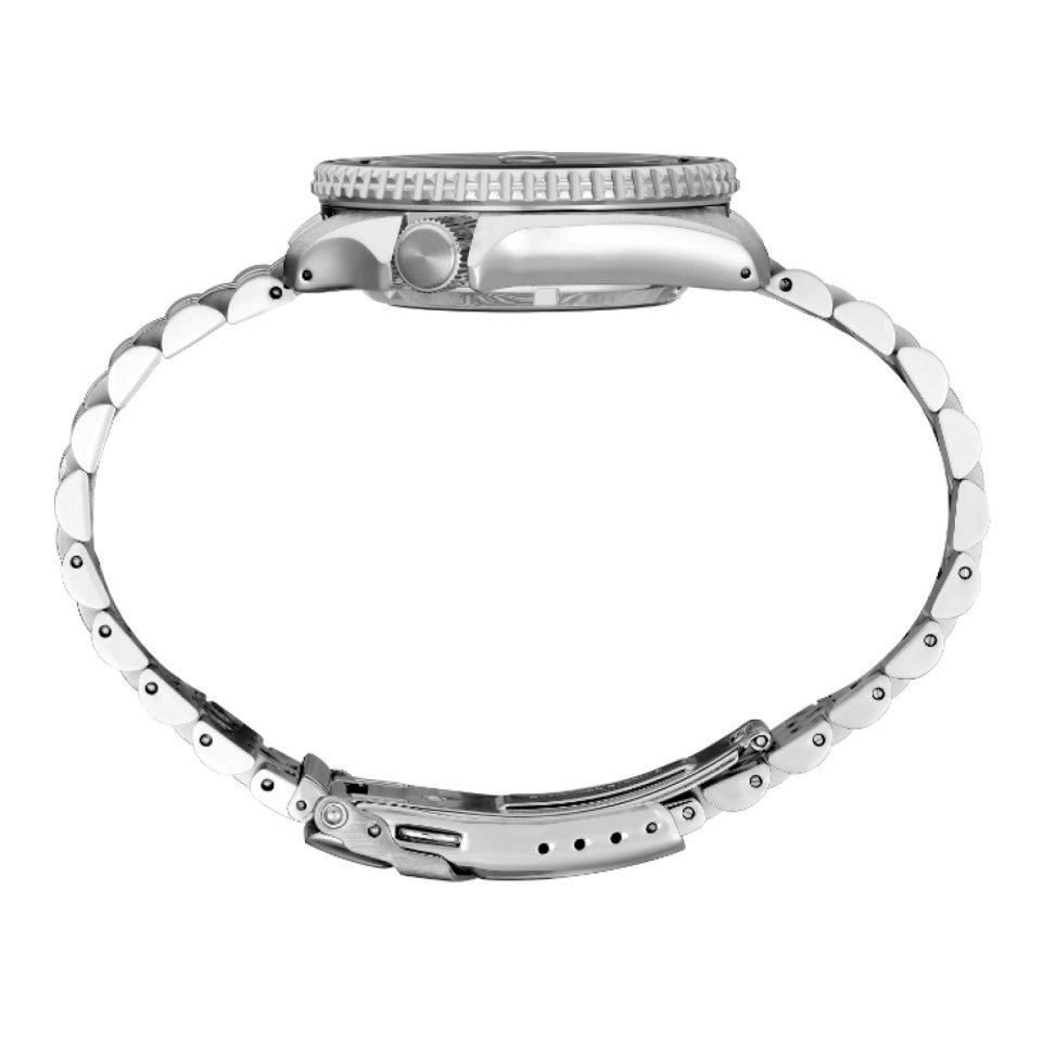 Seiko 5 Sports SKX GMT Automatic Green Dial Silver Steel Strap Watch For Men - SSK035K1 wholesalehk.shop