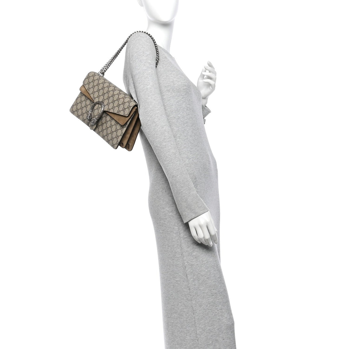 GG Supreme Monogram Small Dionysus Shoulder Bag Taupe wholesalehk.shop