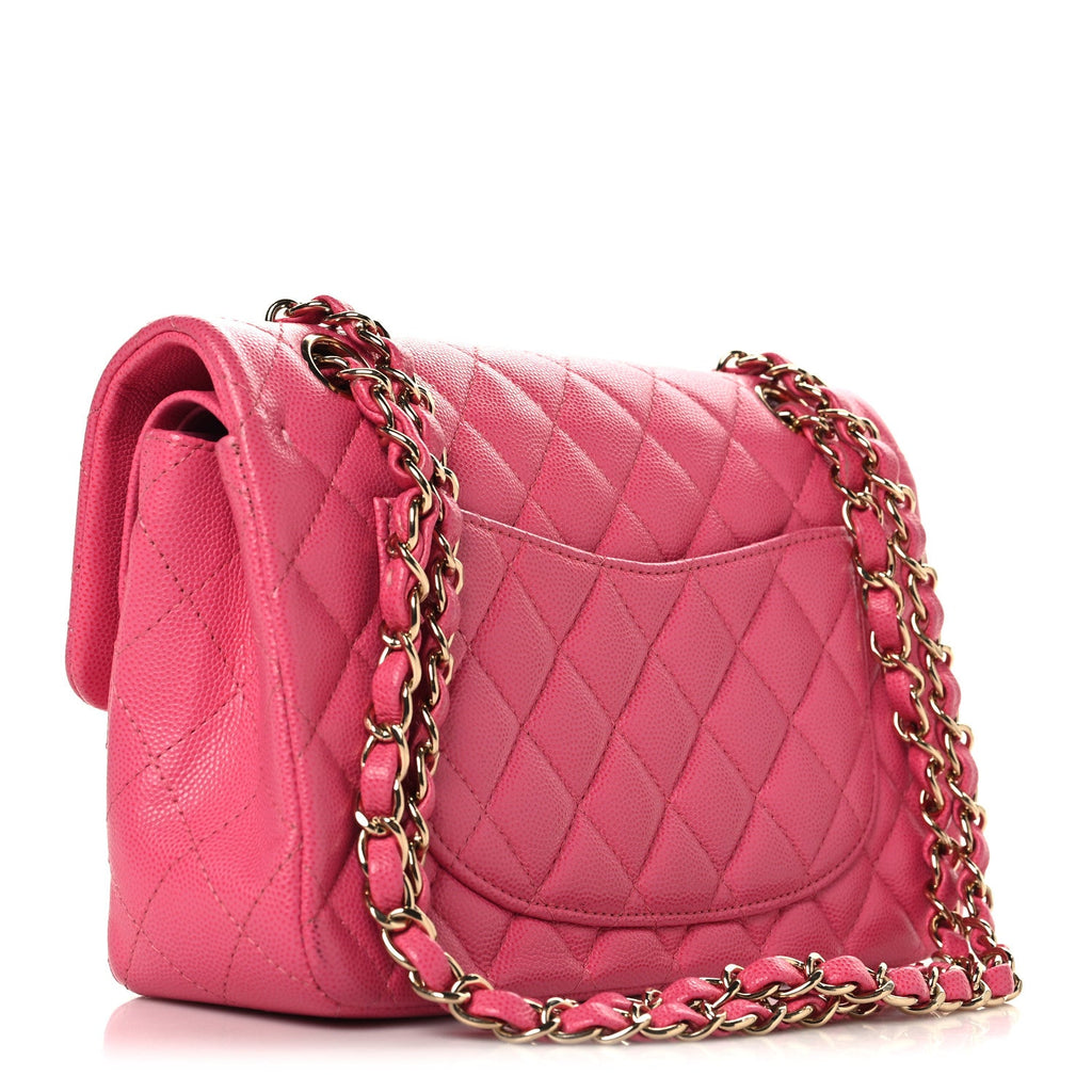 Caviar Quilted Small Double Flap Pink wholesalehk.shop