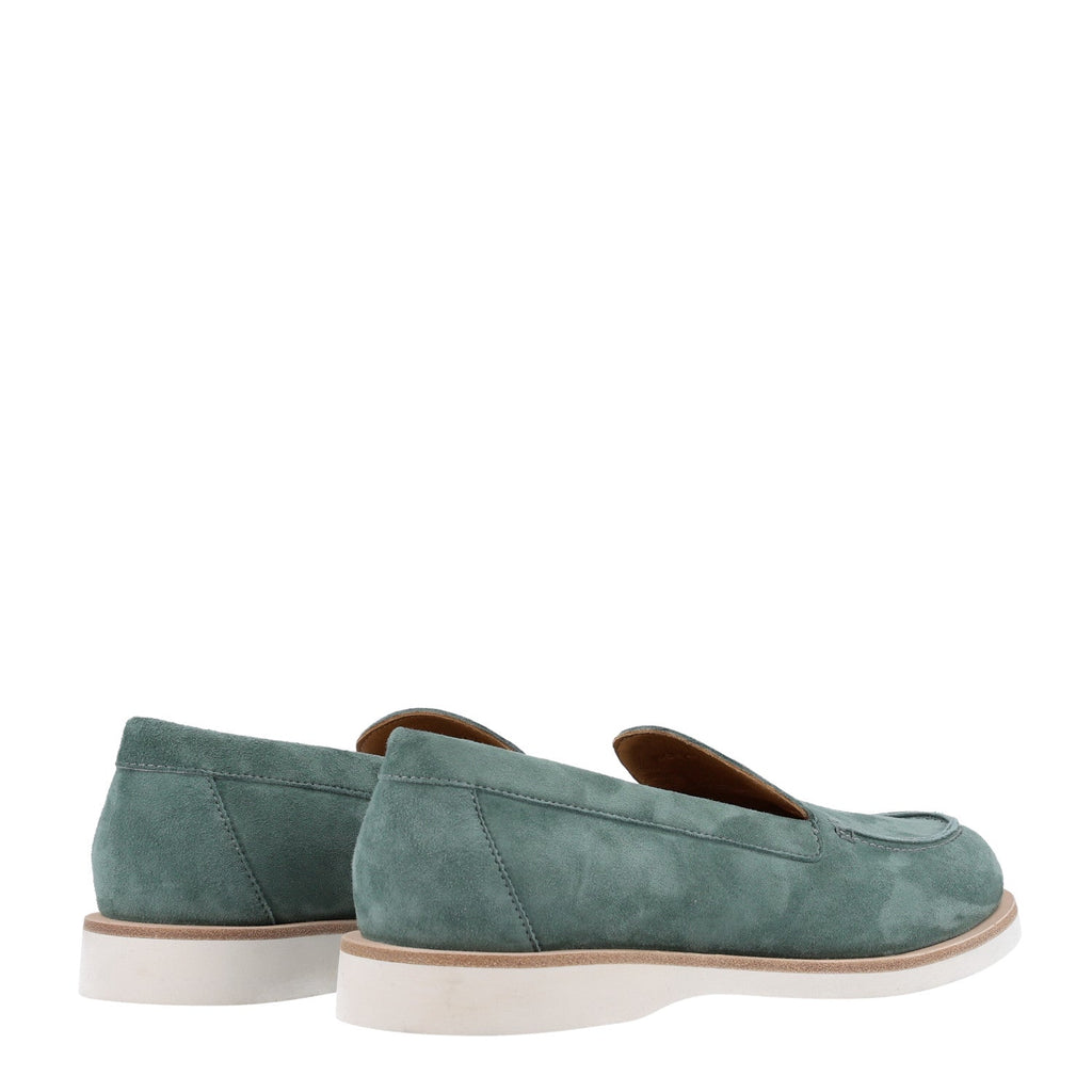 Suede Calfskin Womens Low Loafers 38 Vert Cedre wholesalehk.shop