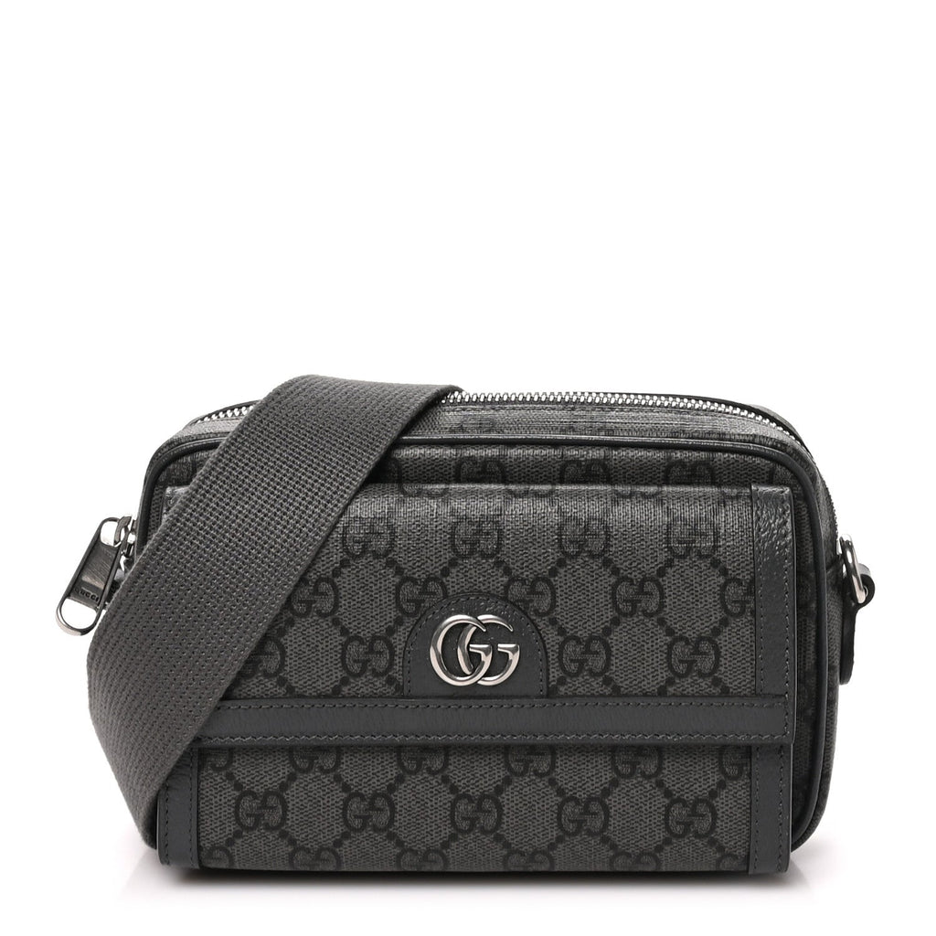 GG Supreme Monogram Textured Dollar Calfskin Mini Ophidia Bag Graphite Grey wholesalehk.shop