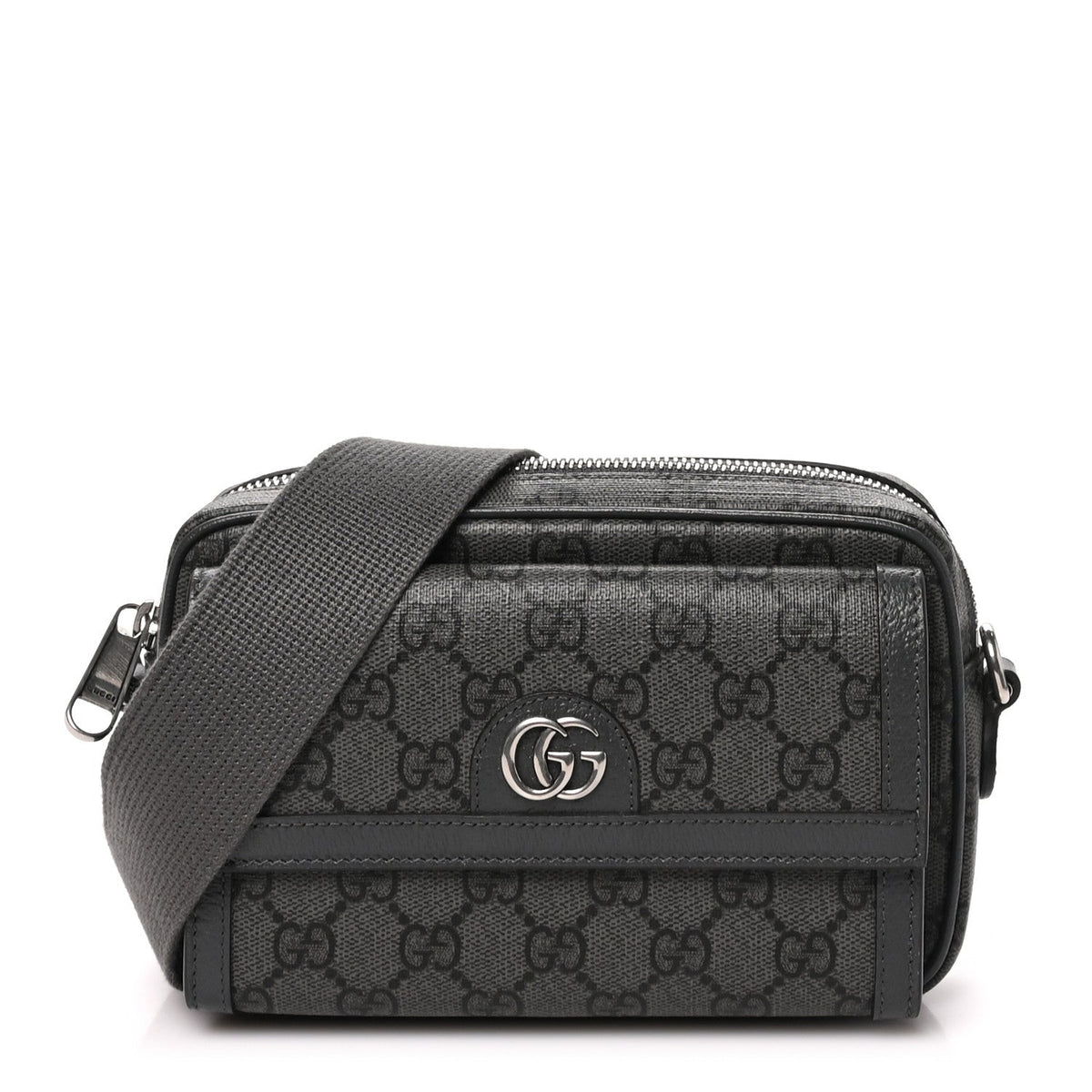 GG Supreme Monogram Textured Dollar Calfskin Mini Ophidia Bag Graphite Grey wholesalehk.shop