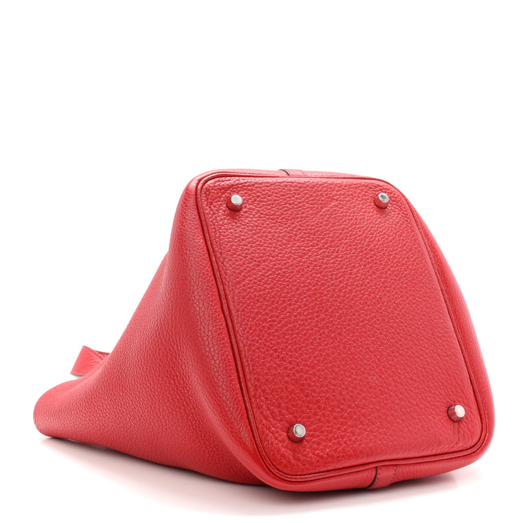 Taurillon Clemence Picotin Lock 22 MM Rouge Casaque £¨ Direct shipment via from wholesalehk.shop