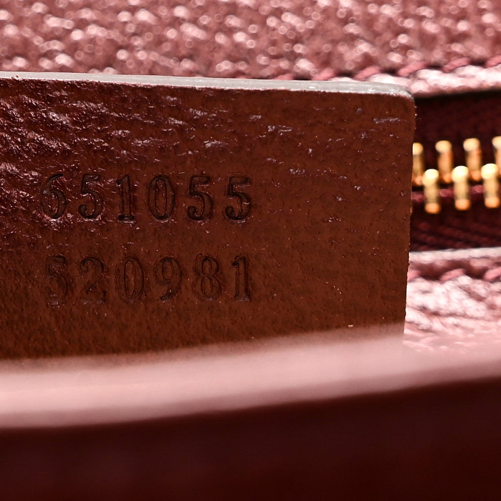 GG Supreme Monogram Textured Dollar Calfskin Web Small Ophidia Padlock Top Handle Bag Bordeaux £¨ Direct shipment via from wholesalehk.shop