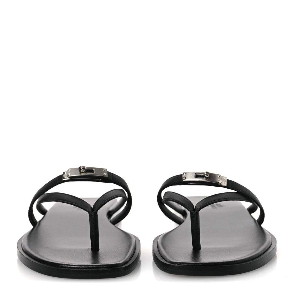 Calfskin Miss Sandals 37 Black wholesalehk.shop