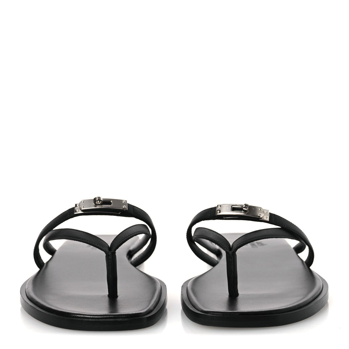 Calfskin Miss Sandals 37 Black wholesalehk.shop