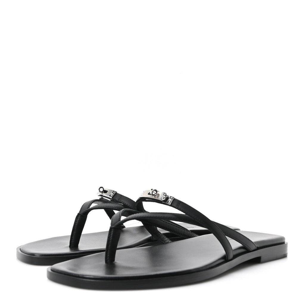 Calfskin Miss Sandals 39 Black wholesalehk.shop