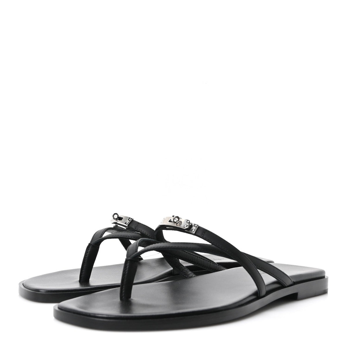 Calfskin Miss Sandals 39 Black wholesalehk.shop