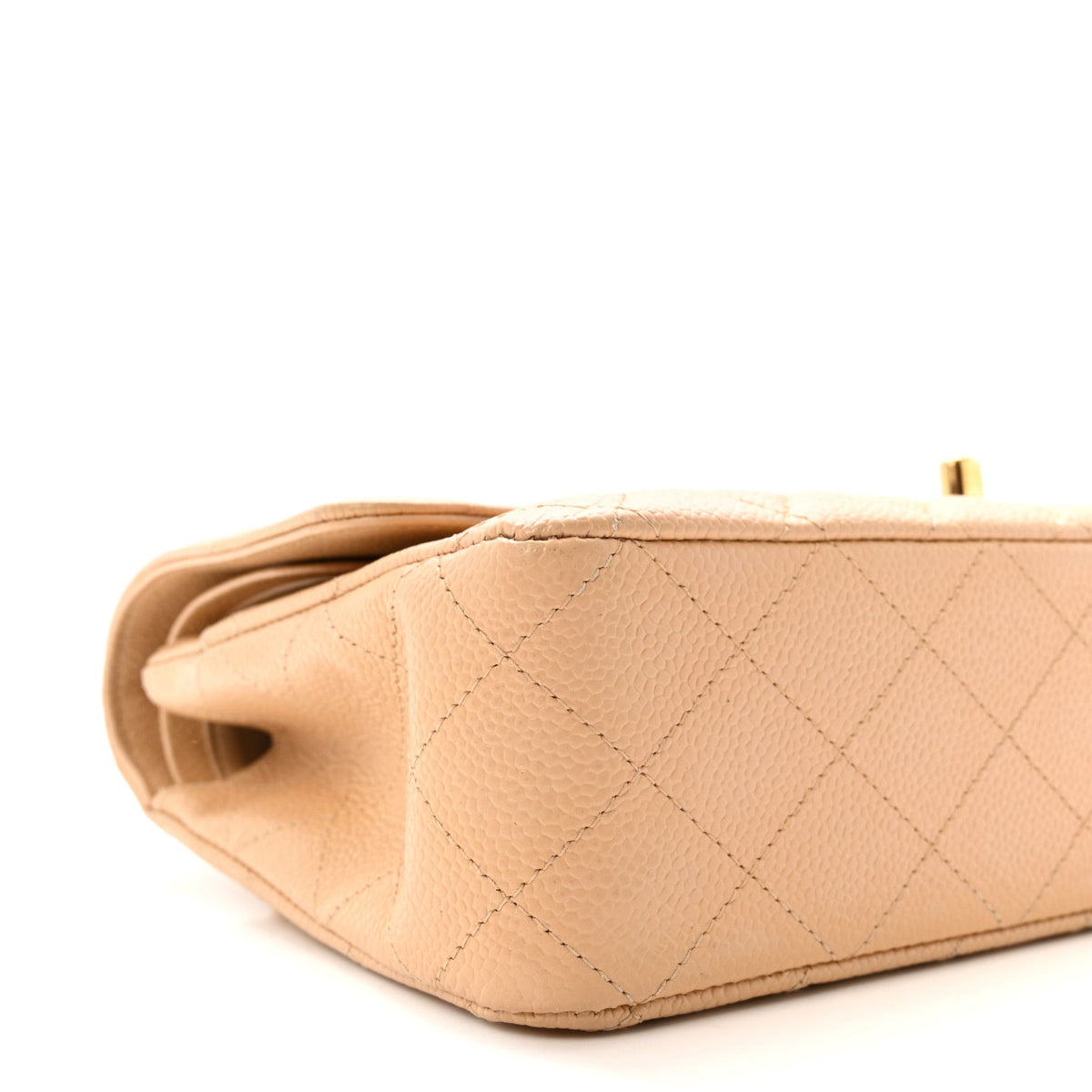 Caviar Quilted Medium Double Flap Beige wholesalehk.shop