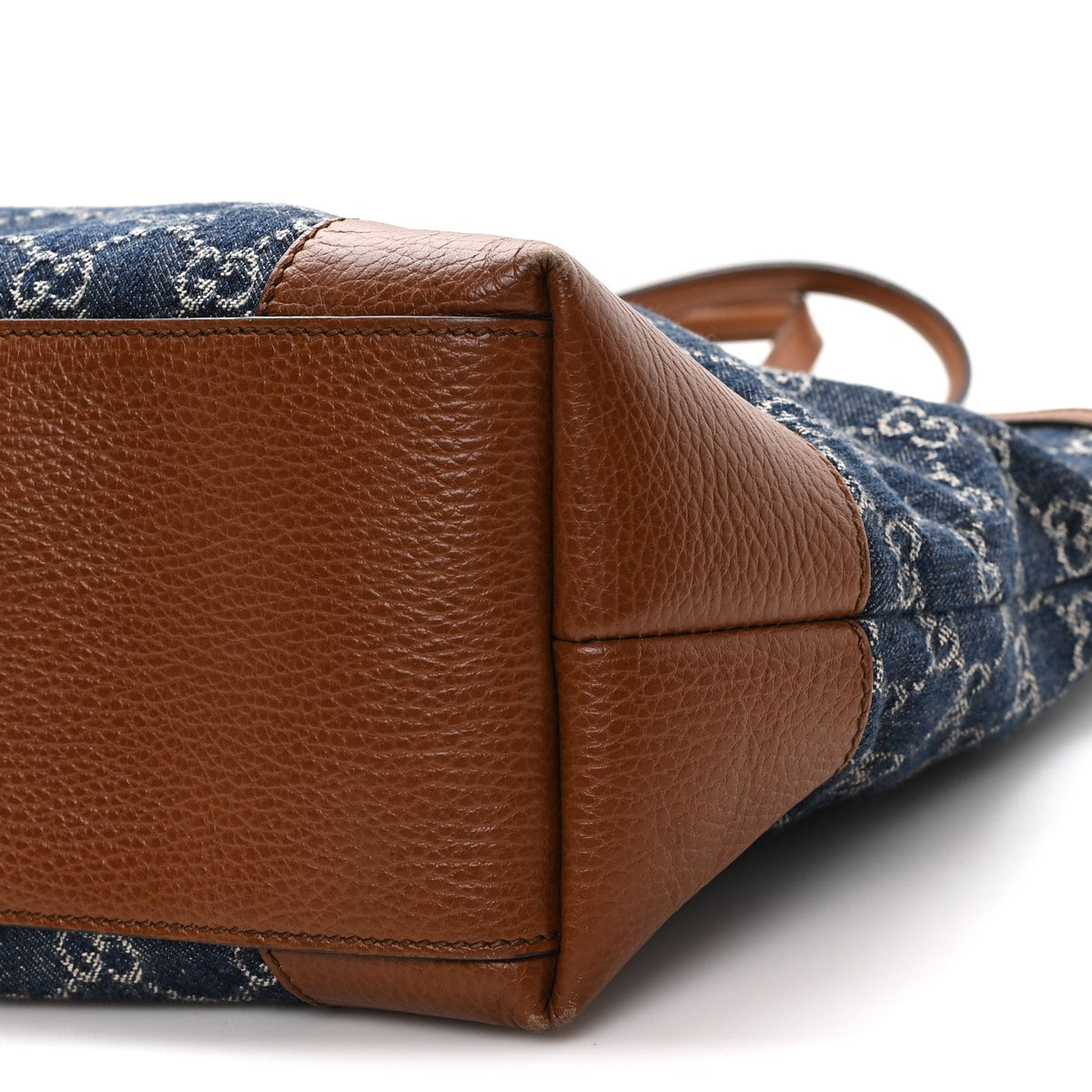 New Denim GG Monogram Medium Ophidia Shopping Tote Blue Tea Cuir wholesalehk.shop