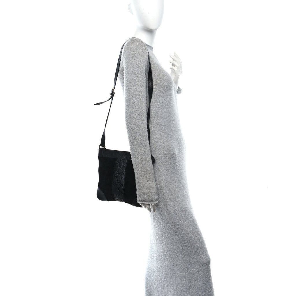 Guccissima Suede Crossbody Bag Black £¨ Direct shipment via from wholesalehk.shop