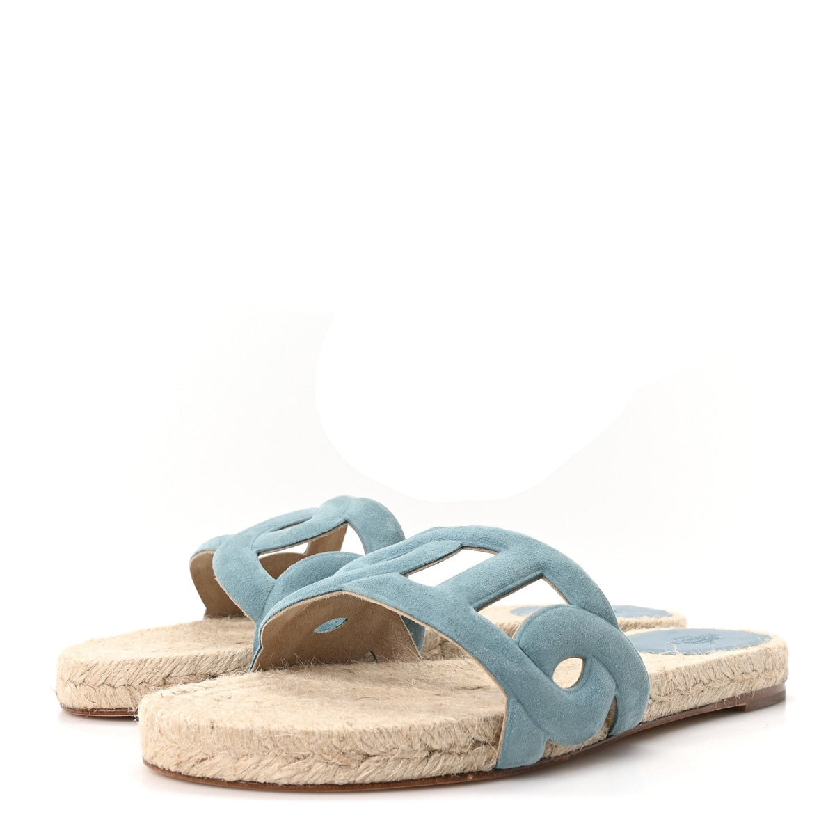 Suede Goatskin Famosa Espadrille Sandals 37 Bleu Citadin wholesalehk.shop