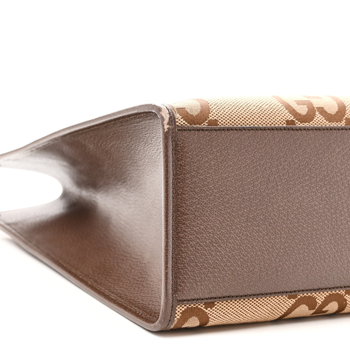 Monogram Jumbo GG Textured Dollar Calfskin Web Tote Bag Camel Ebony New Acero wholesalehk.shop