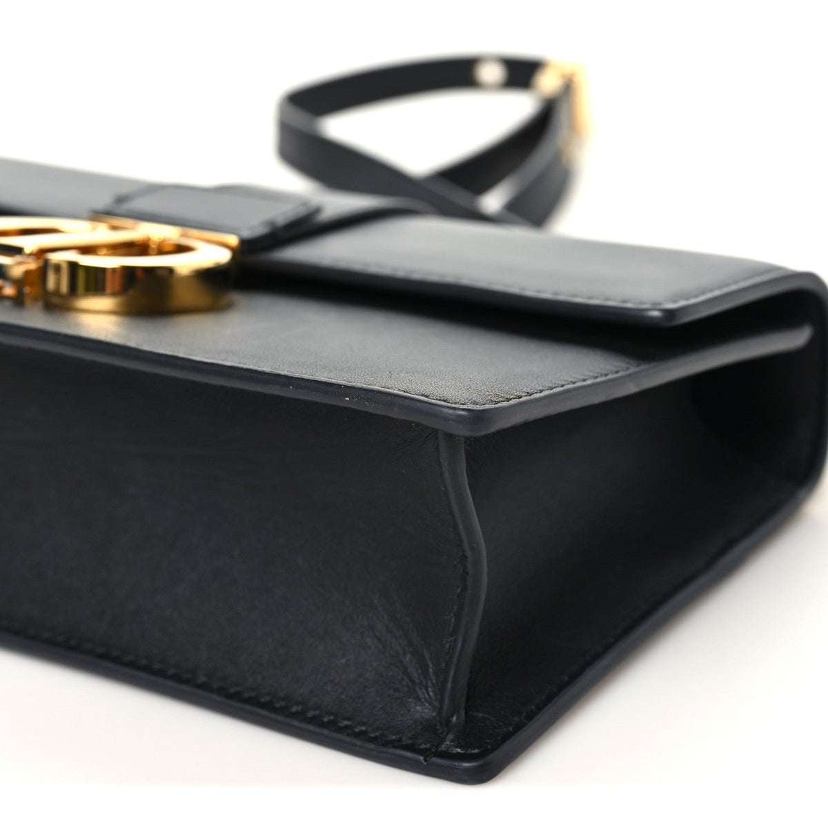 Calfskin 30 Montaigne East West Chain Flap Bag Black wholesalehk.shop