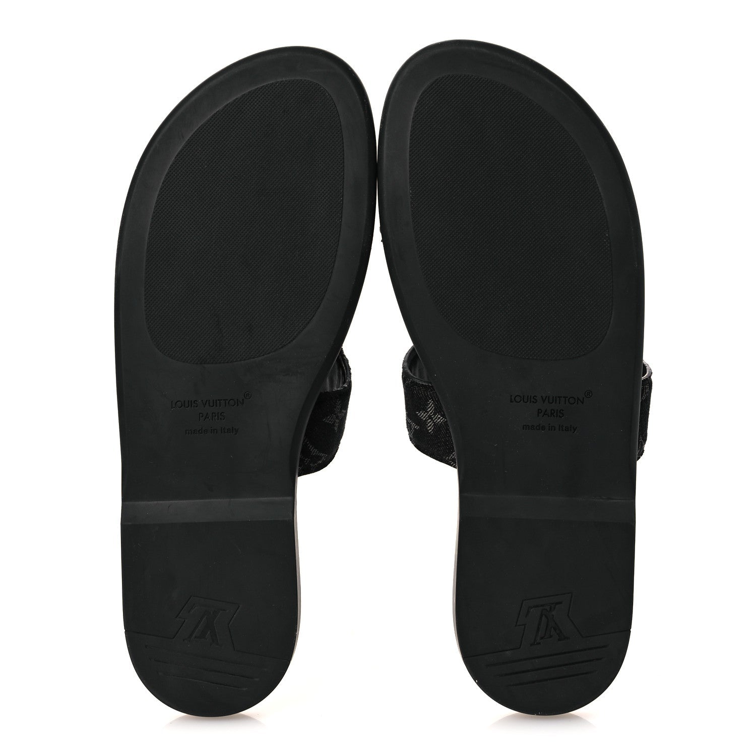 Monogram Denim Mens LV Oasis Mules 9.5 Black £¨ Direct shipment via from wholesalehk.shop