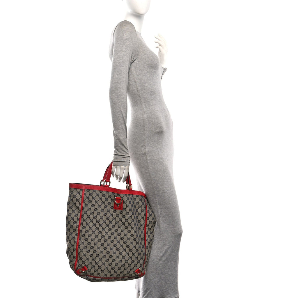 Monogram Abbey Tote Navy Red wholesalehk.shop