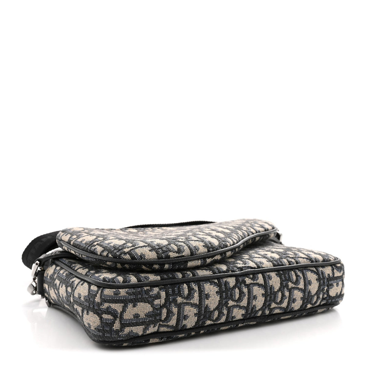 Oblique Saddle Triple Pouch Navy Blue wholesalehk.shop