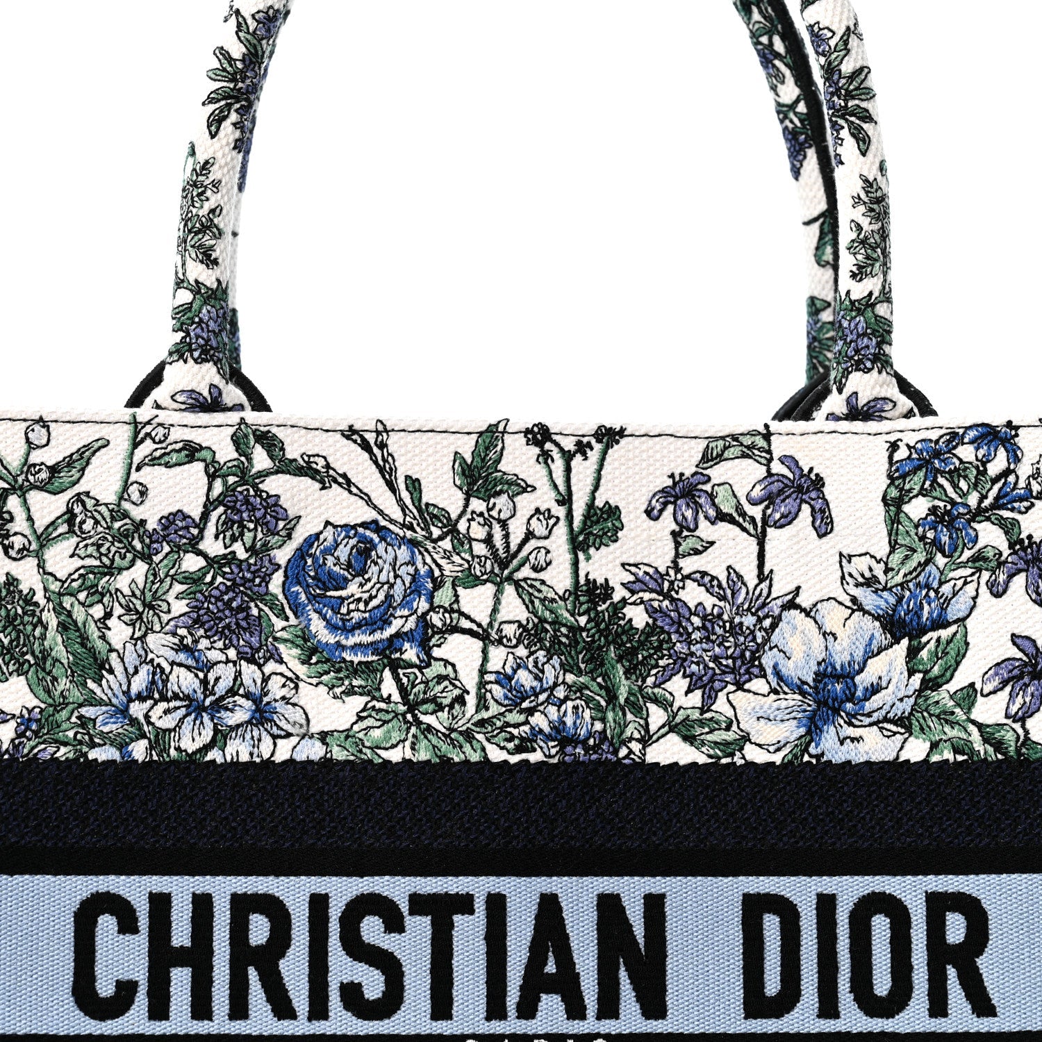 Canvas Embroidered Medium Flowers Book Tote Blue £¨ Direct shipment via from wholesalehk.shop