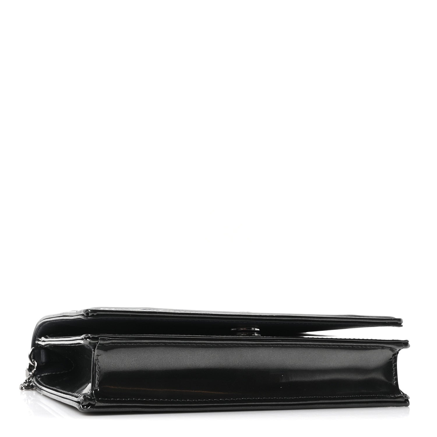 Metallic Patent Micro-Cannage Diorama Wallet on Chain Pouch Onyx Black ¡§ Direct shipment via from wholesalehk.shop