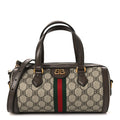 X BALENCIAGA BB Supreme Monogram Web Small Ophidia Boston Bag Beige New Acero wholesalehk.shop