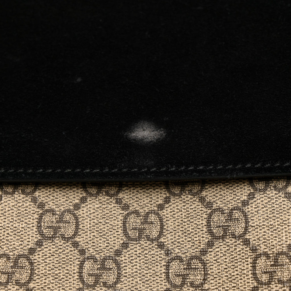 GG Supreme Monogram Medium Dionysus Shoulder Bag Black wholesalehk.shop
