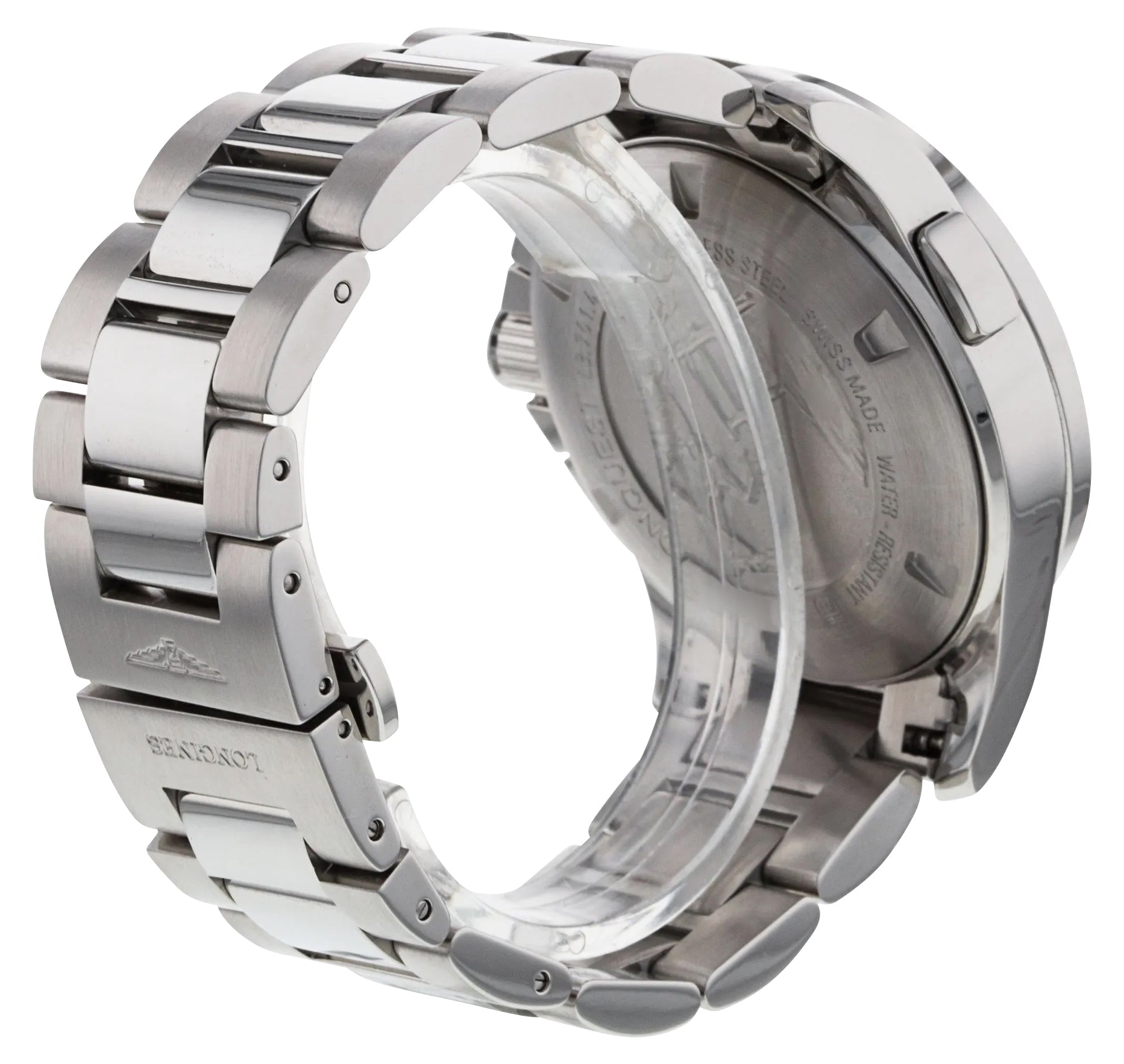 Longines Conquest Jumping Chronograph Stainless Steel Black Dial Date Quartz Mens Watch L3.701.4.56.6 wholesalehk.shop