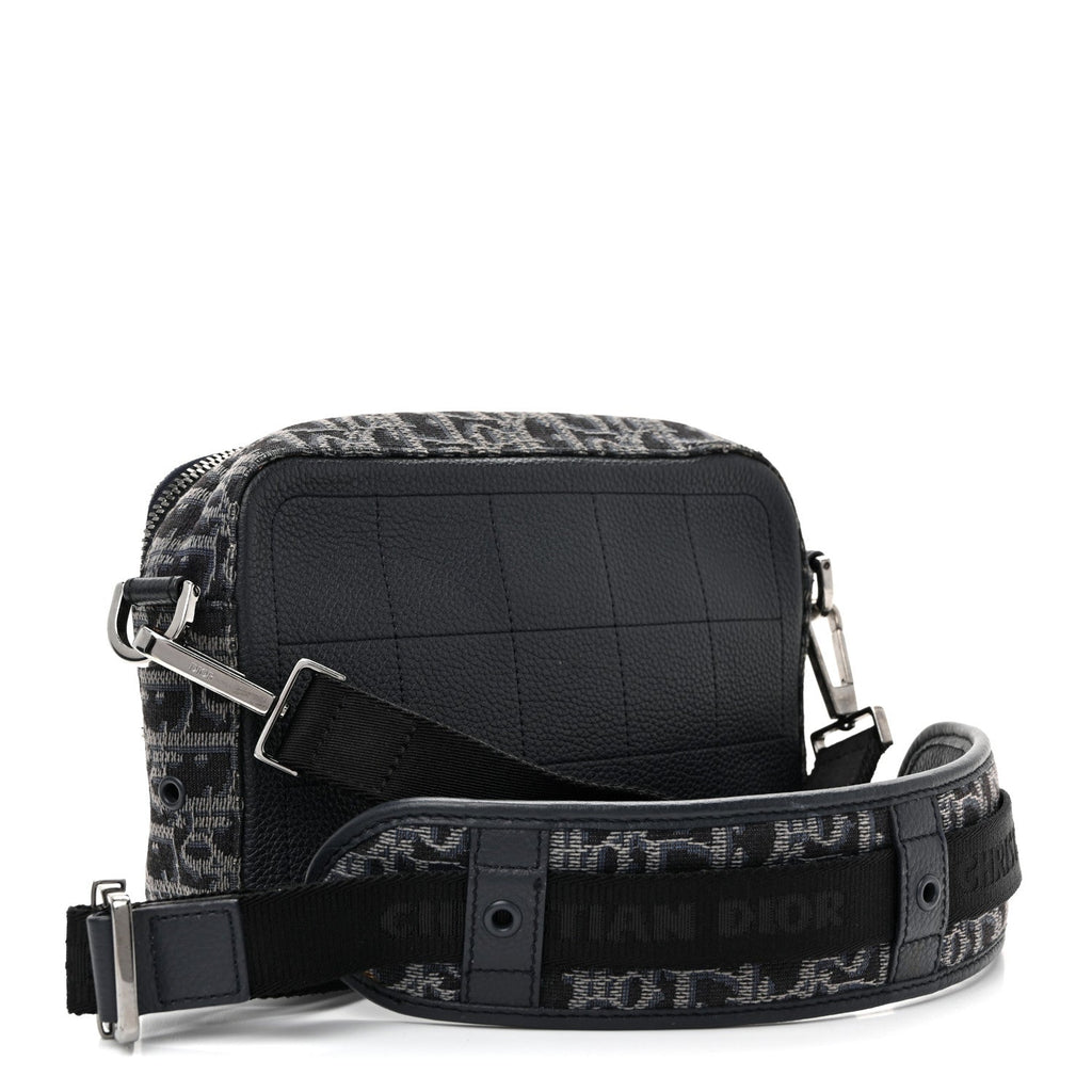 HOMME Oblique Jacquard Safari Messenger Navy Blue wholesalehk.shop