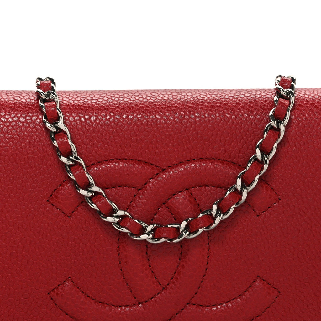 Caviar Timeless CC Wallet on Chain WOC Red wholesalehk.shop