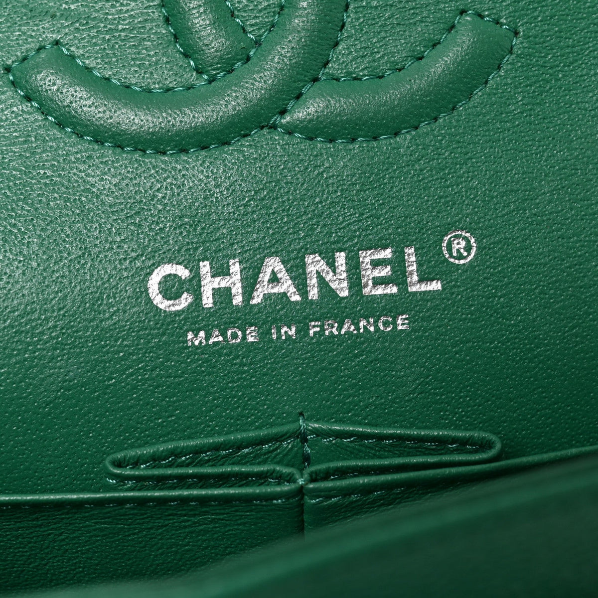 Caviar Quilted Small Double Flap Green wholesalehk.shop