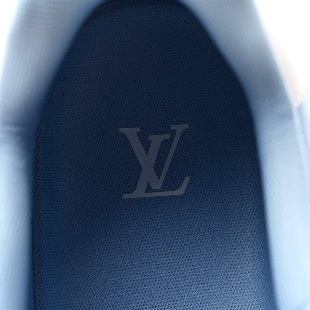 Calfskin Mens LV Trainer Sneakers 9 Blue £¨ Direct shipment via from wholesalehk.shop