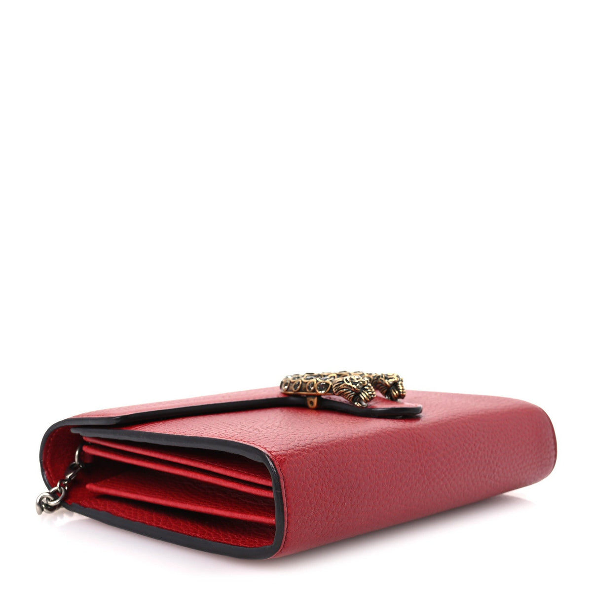Calfskin Mini Dionysus Chain Wallet Hibiscus Red wholesalehk.shop