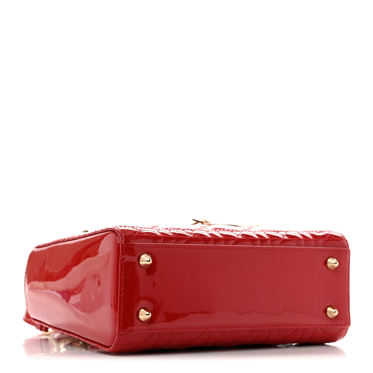 Patent Cannage Small Lady Dior Cherry Red wholesalehk.shop