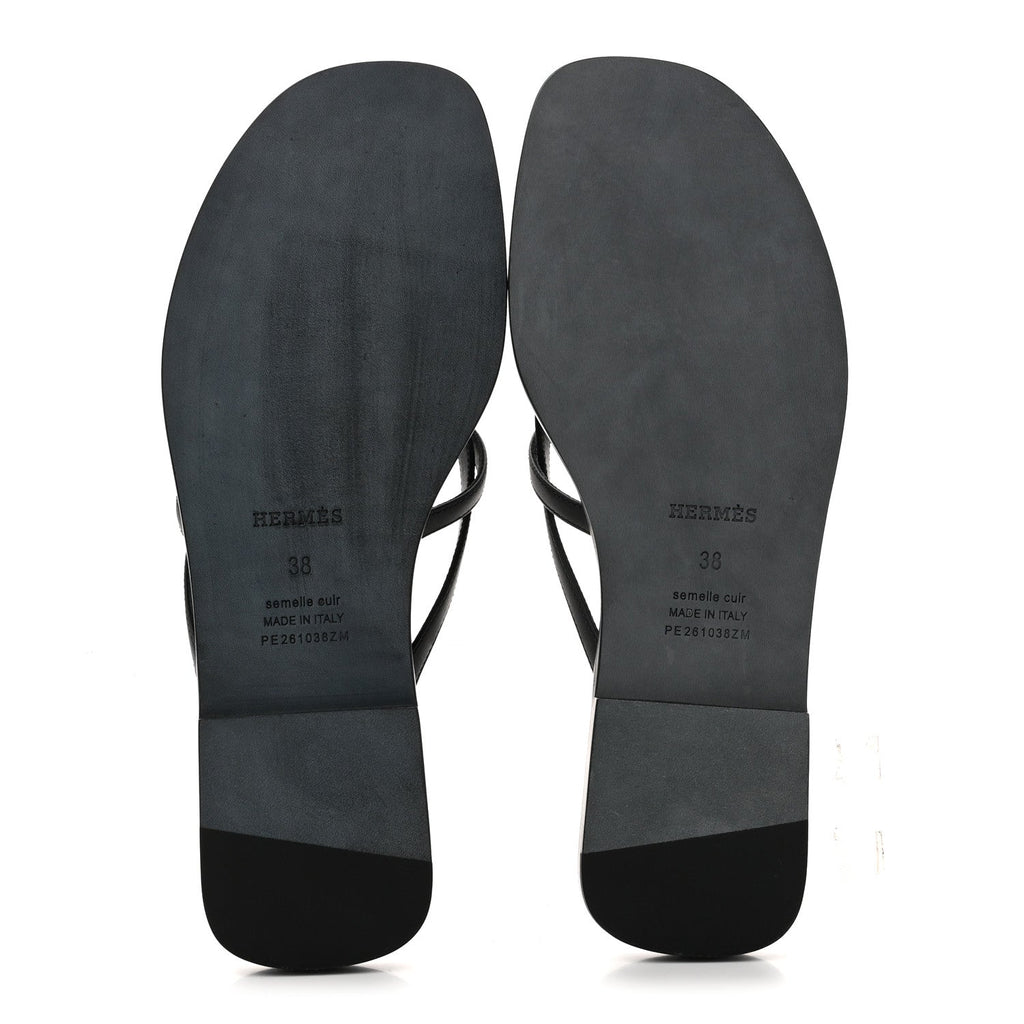Calfskin Miss Sandals 38 Black wholesalehk.shop
