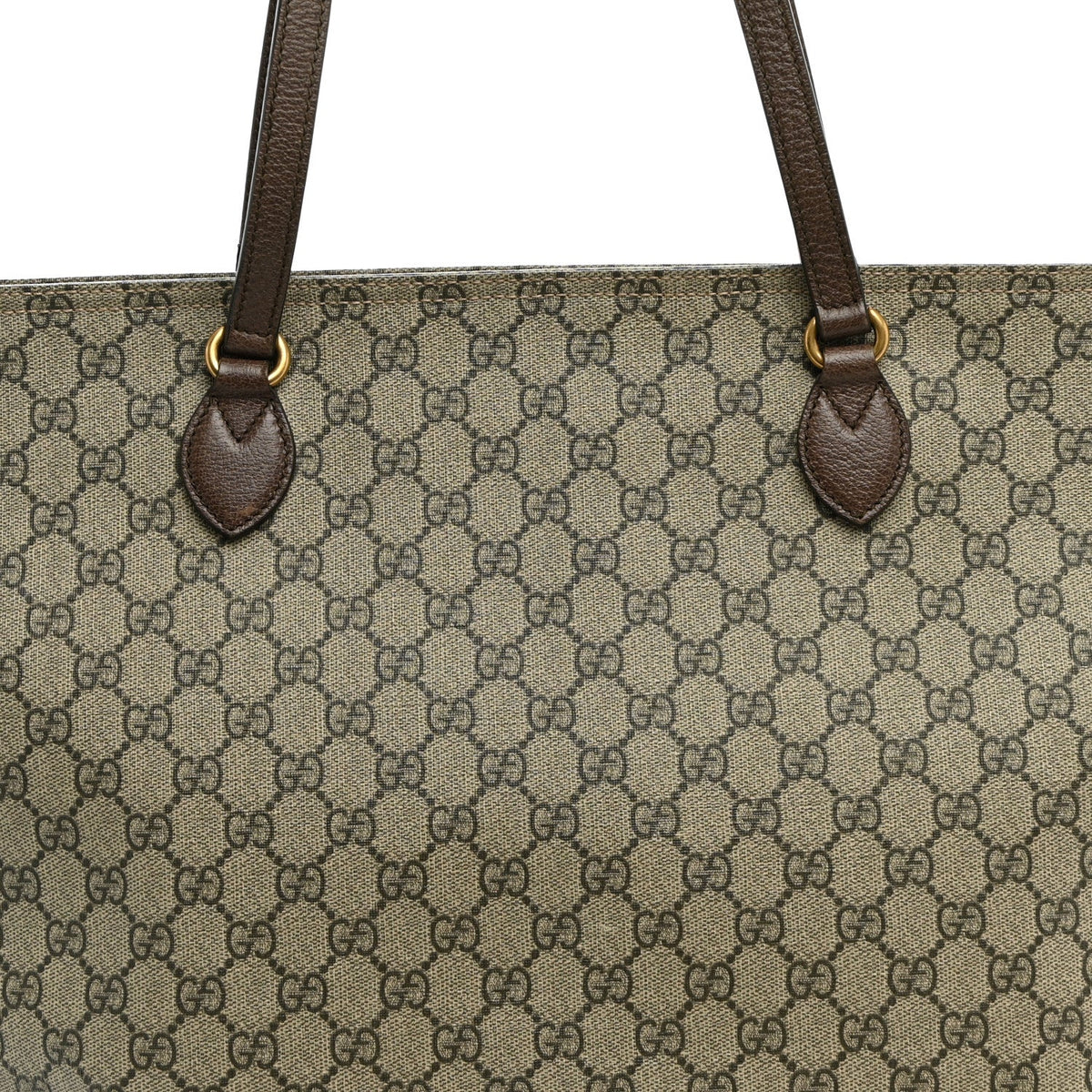 GG Supreme Monogram Medium Ophidia Shopping Tote Ebony wholesalehk.shop